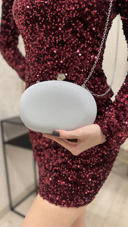 Kopertówka wieczorowa z łańcuszkiem – Champagne