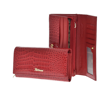 Portfel damski skóra PTN-CR409 czerwony